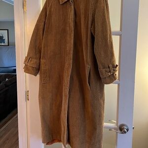 Corduroy trench coat